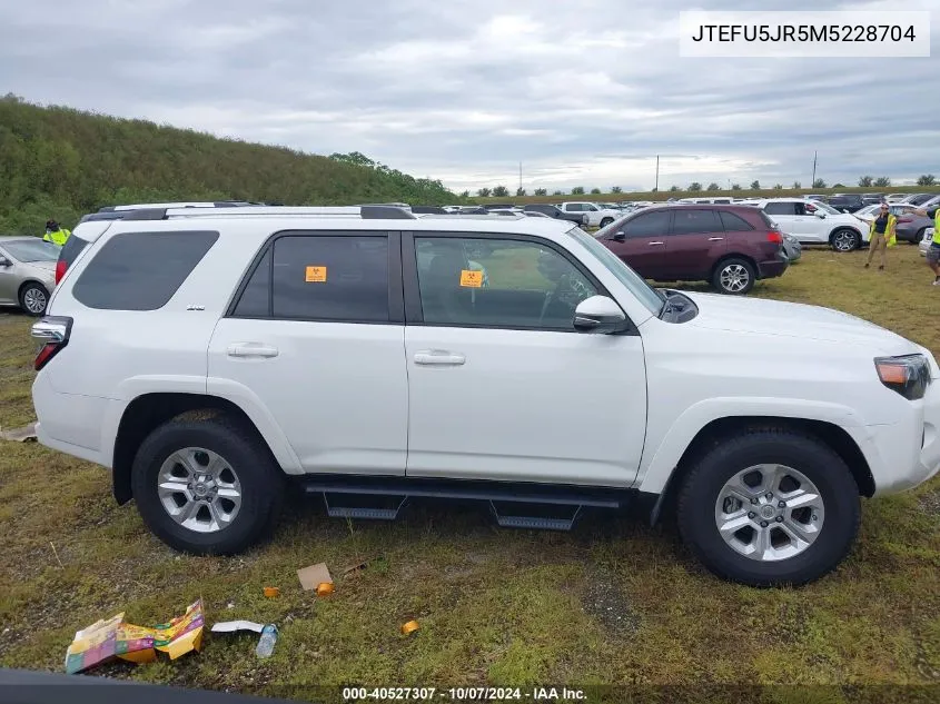 2021 Toyota 4Runner Sr5/Trail/Sr5 Premium/Lim VIN: JTEFU5JR5M5228704 Lot: 40527307