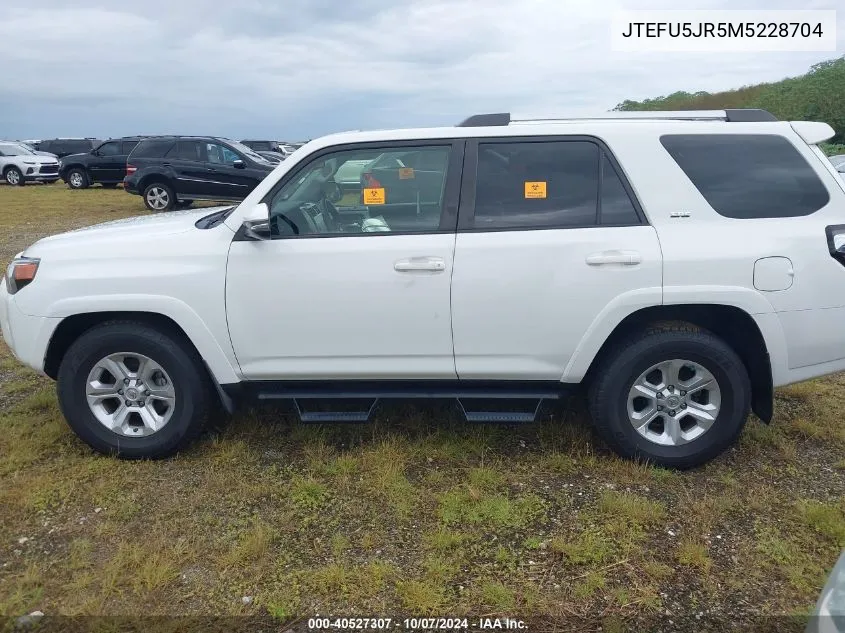 2021 Toyota 4Runner Sr5/Trail/Sr5 Premium/Lim VIN: JTEFU5JR5M5228704 Lot: 40527307