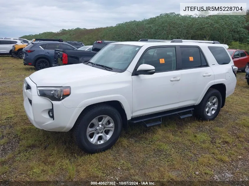 2021 Toyota 4Runner Sr5/Trail/Sr5 Premium/Lim VIN: JTEFU5JR5M5228704 Lot: 40527307