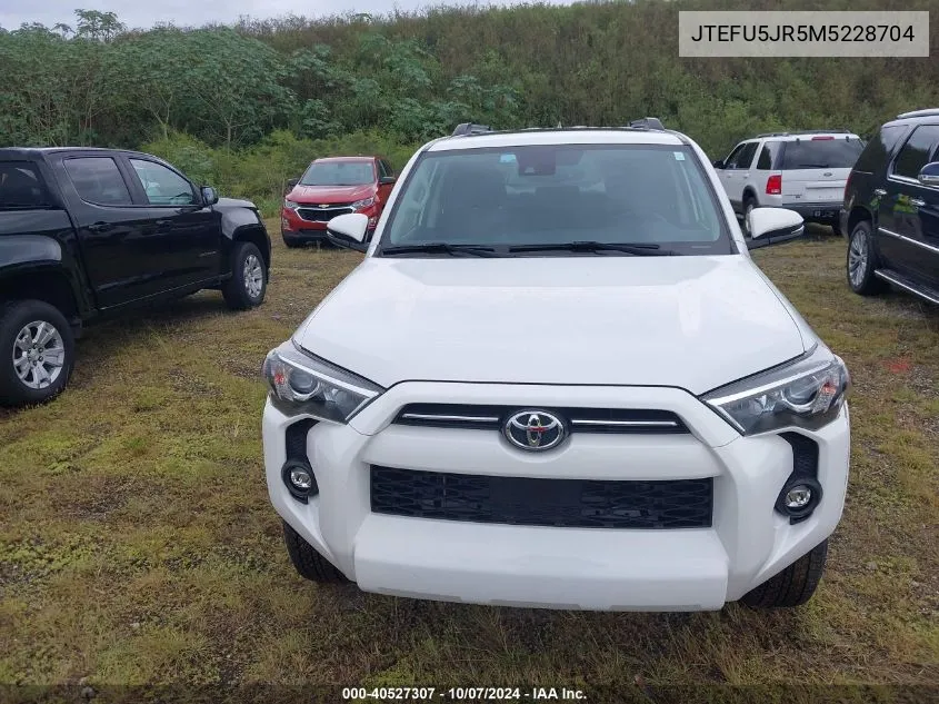 2021 Toyota 4Runner Sr5/Trail/Sr5 Premium/Lim VIN: JTEFU5JR5M5228704 Lot: 40527307