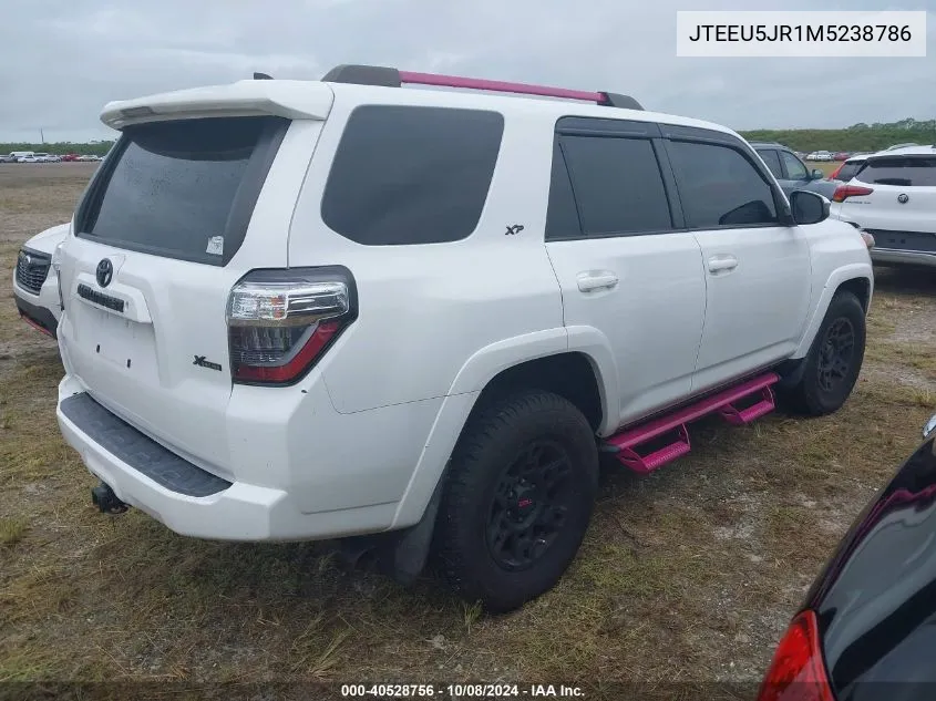 2021 Toyota 4Runner Sr5/Trail/Sr5 Premium/Lim VIN: JTEEU5JR1M5238786 Lot: 40528756