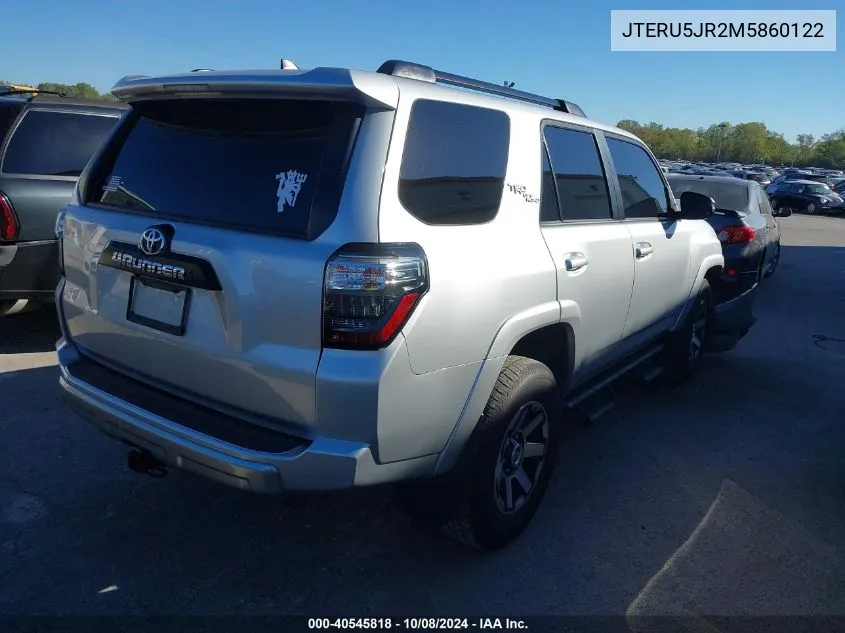 2021 Toyota 4Runner Sr5 Premium/Venture/Trd O VIN: JTERU5JR2M5860122 Lot: 40545818