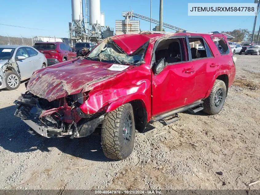 2021 Toyota 4Runner Sr5 VIN: JTEMU5JRXM5847788 Lot: 40547978