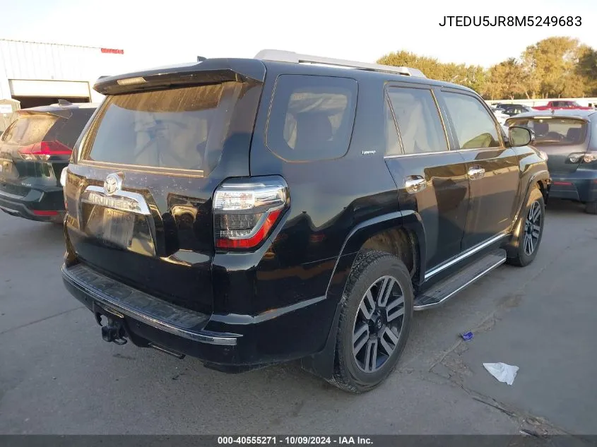 2021 Toyota 4Runner Night Shade/Limited VIN: JTEDU5JR8M5249683 Lot: 40555271