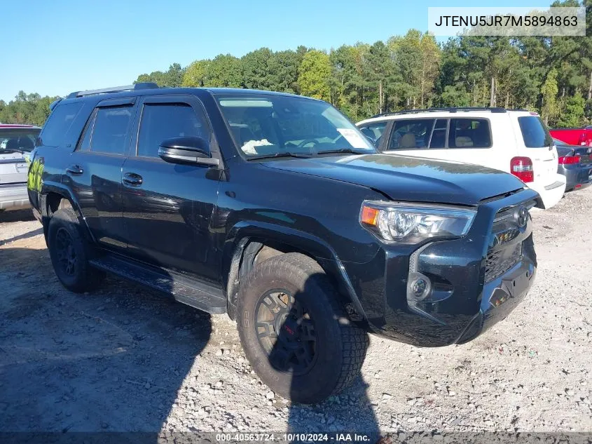 2021 Toyota 4Runner Sr5 Premium VIN: JTENU5JR7M5894863 Lot: 40563724