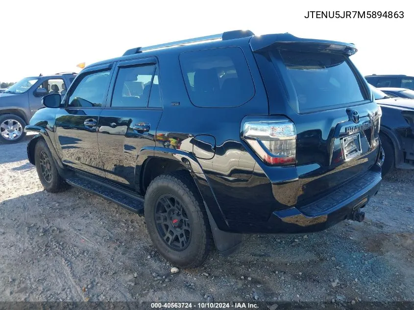 2021 Toyota 4Runner Sr5 Premium VIN: JTENU5JR7M5894863 Lot: 40563724