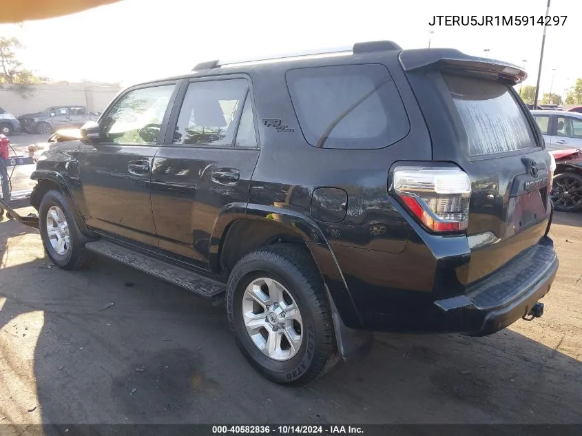 2021 Toyota 4Runner Sr5 Premium/Venture/Trd O VIN: JTERU5JR1M5914297 Lot: 40582836