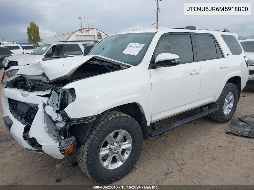 2021 Toyota 4Runner Sr5 Premium VIN: JTENU5JR6M5918800 Lot: 40622843