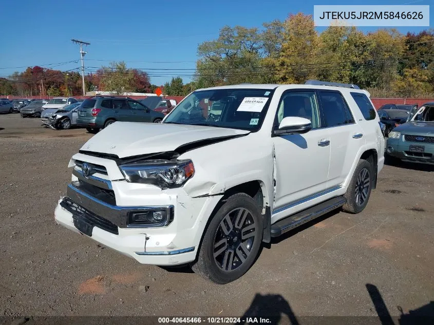 2021 Toyota 4Runner Limited VIN: JTEKU5JR2M5846626 Lot: 40645466