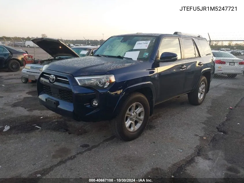 2021 Toyota 4Runner VIN: JTEFU5JR1M5247721 Lot: 40667108