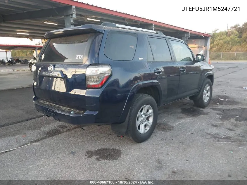 2021 Toyota 4Runner VIN: JTEFU5JR1M5247721 Lot: 40667108