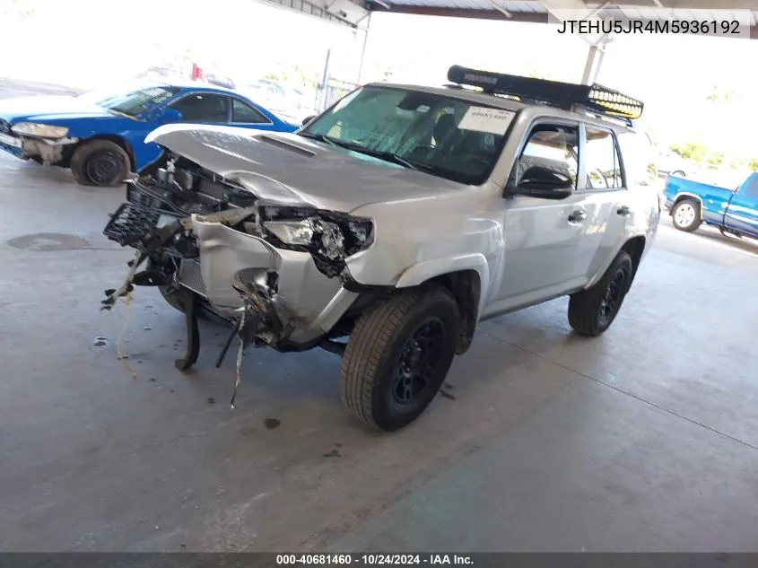 2021 Toyota 4Runner Venture/Trd Pro/Trd Off R VIN: JTEHU5JR4M5936192 Lot: 40681460