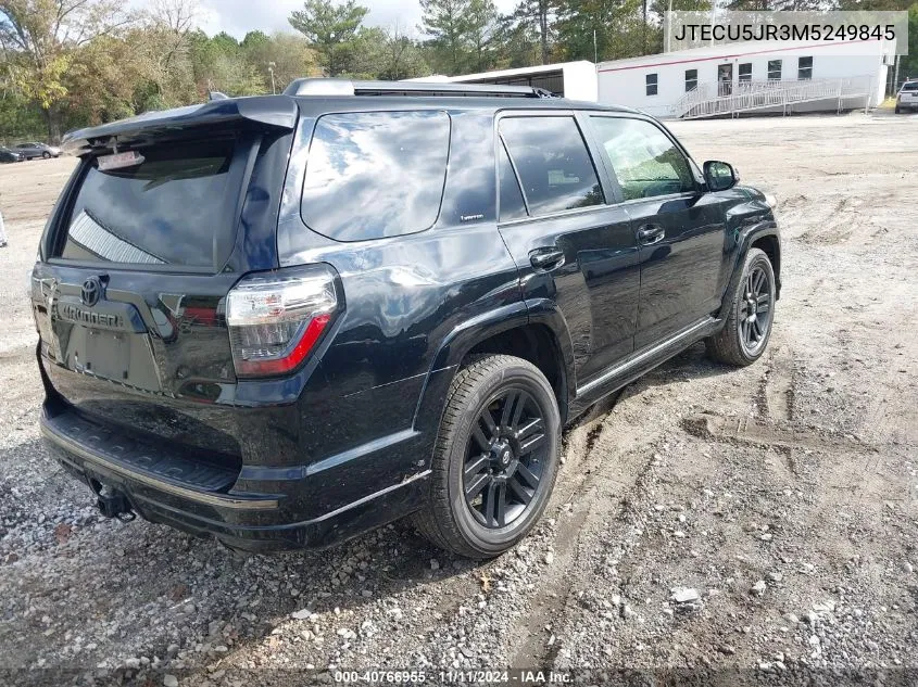 2021 Toyota 4Runner Nightshade Special Edition VIN: JTECU5JR3M5249845 Lot: 40766955