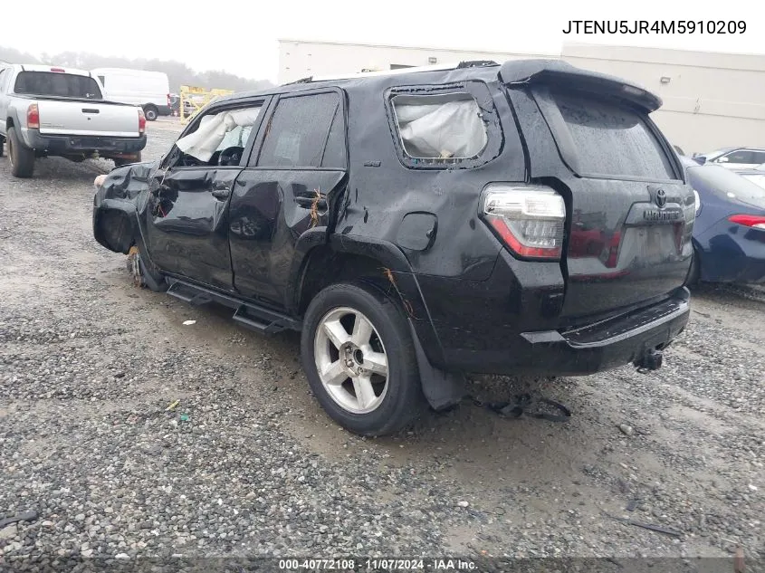 2021 Toyota 4Runner Sr5 Premium VIN: JTENU5JR4M5910209 Lot: 40772108