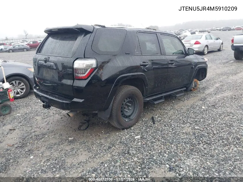 2021 Toyota 4Runner Sr5 Premium VIN: JTENU5JR4M5910209 Lot: 40772108