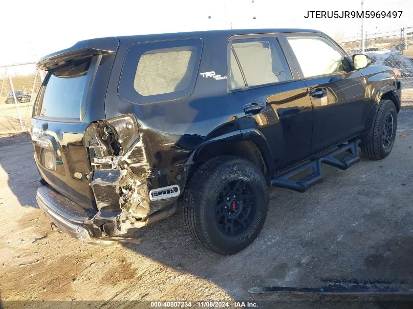 2021 Toyota 4Runner Trd Off Road Premium VIN: JTERU5JR9M5969497 Lot: 40807234