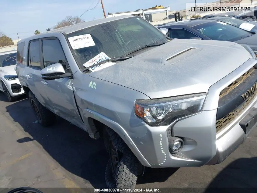 2021 Toyota 4Runner Trd Off Road Premium VIN: JTERU5JR9M5891528 Lot: 40830978