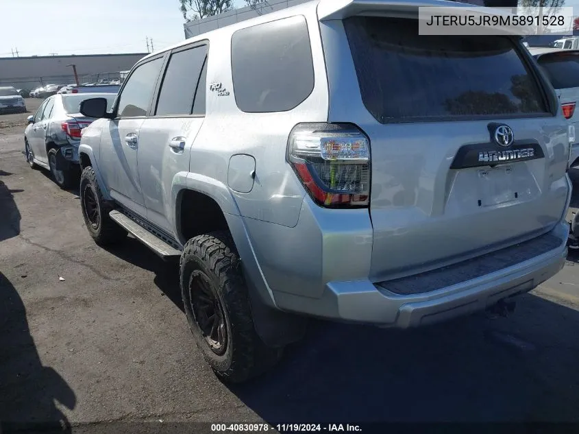 2021 Toyota 4Runner Trd Off Road Premium VIN: JTERU5JR9M5891528 Lot: 40830978