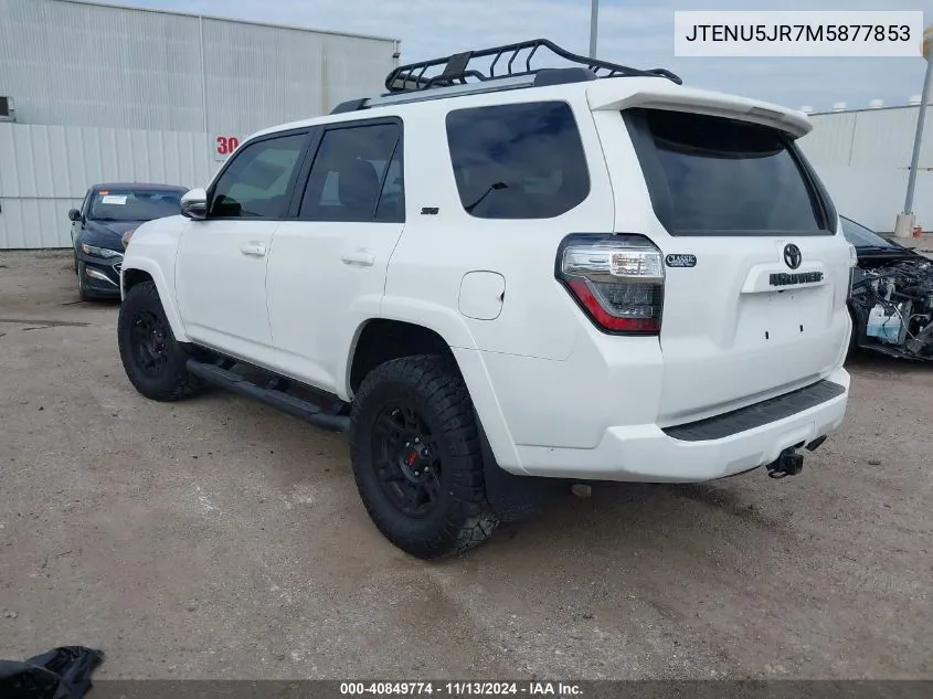 2021 Toyota 4Runner Sr5 Premium VIN: JTENU5JR7M5877853 Lot: 40849774