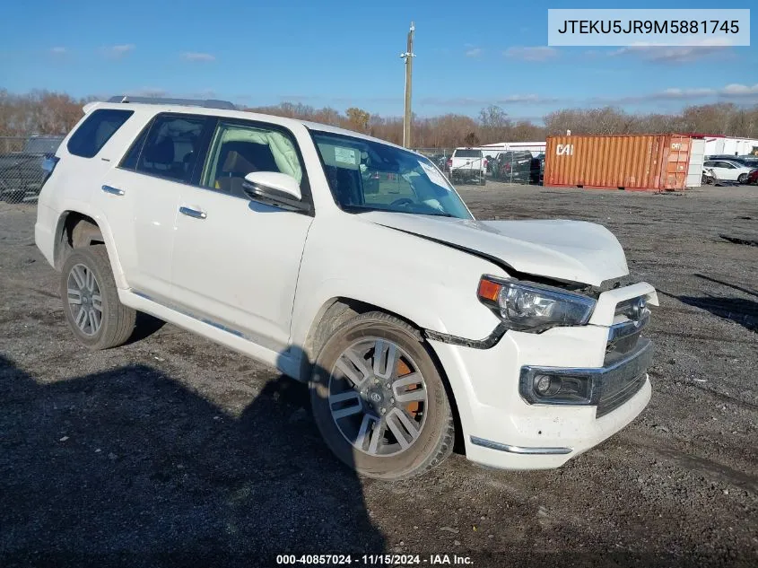 2021 Toyota 4Runner Limited VIN: JTEKU5JR9M5881745 Lot: 40857024