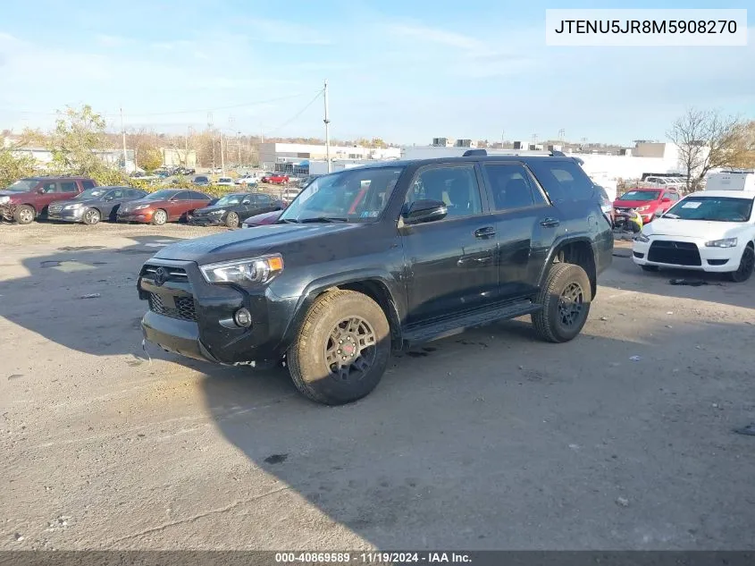 2021 Toyota 4Runner Sr5 Premium VIN: JTENU5JR8M5908270 Lot: 40869589