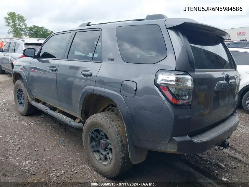 JTENU5JR6N5984586 2022 Toyota 4Runner Sr5 Premium