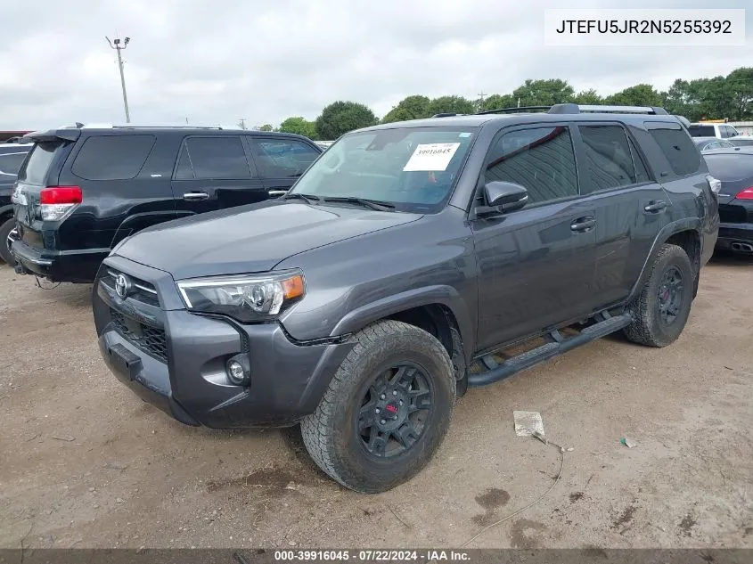 JTEFU5JR2N5255392 2022 Toyota 4Runner Sr5 Premium