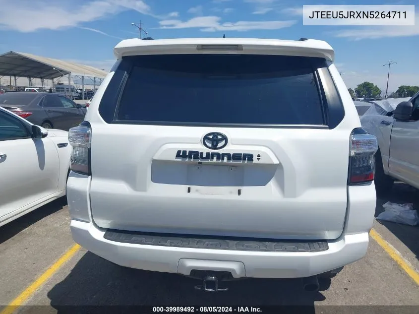 2022 Toyota 4Runner Sr5 VIN: JTEEU5JRXN5264711 Lot: 39989492