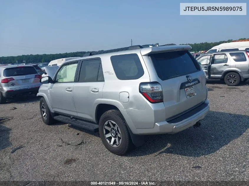 JTEPU5JR5N5989075 2022 Toyota 4Runner Trd Off Road