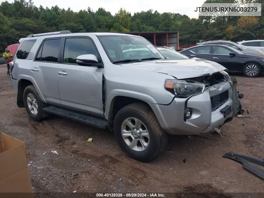 2022 Toyota 4Runner Sr5 Premium VIN: JTENU5JRXN6003279 Lot: 40128325