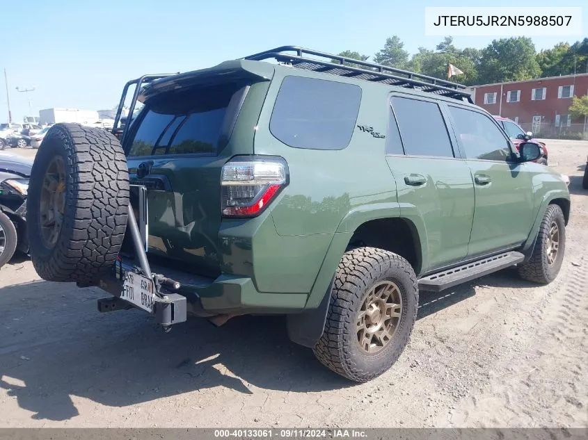 2022 Toyota 4Runner Sr5 Premium/Trd Sport/Trd VIN: JTERU5JR2N5988507 Lot: 40133061