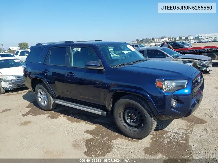 JTEEU5JR0N5266550 2022 Toyota 4Runner Sr5