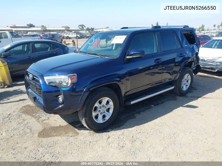 JTEEU5JR0N5266550 2022 Toyota 4Runner Sr5