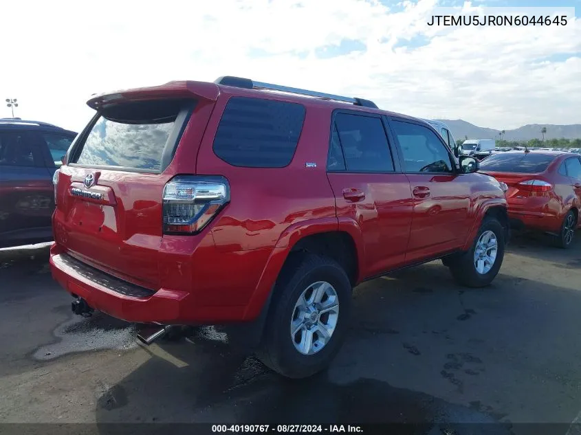 JTEMU5JR0N6044645 2022 Toyota 4Runner Sr5