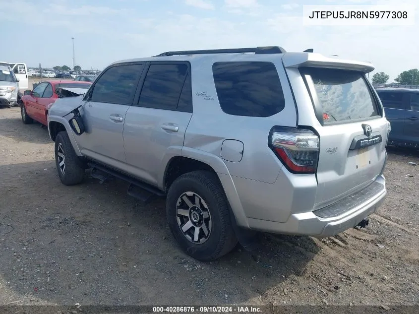 JTEPU5JR8N5977308 2022 Toyota 4Runner Sr5/Sr5 Premium/Trail/Limited/Trd Sport/Trd Off Road/Trd Off Road Prem/Trd Pro