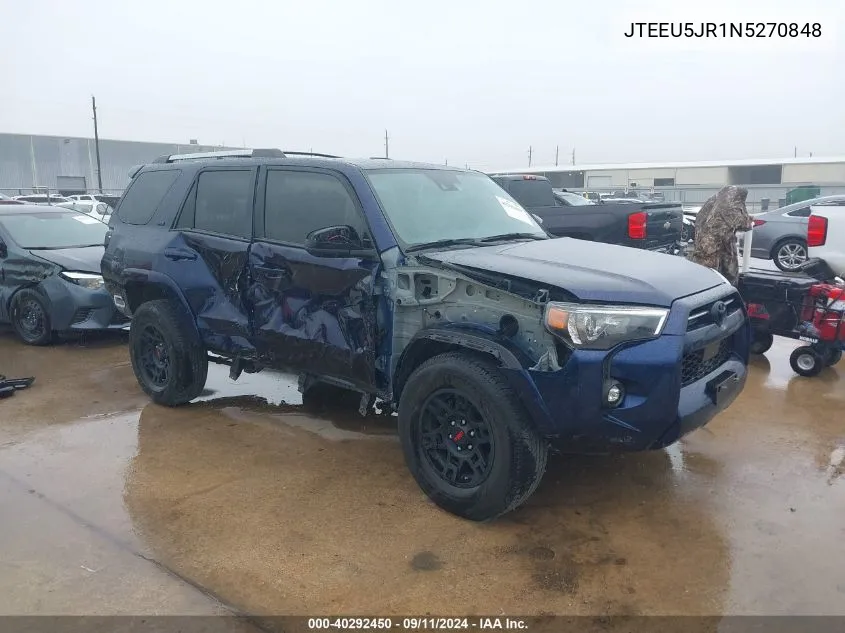 JTEEU5JR1N5270848 2022 Toyota 4Runner Sr5