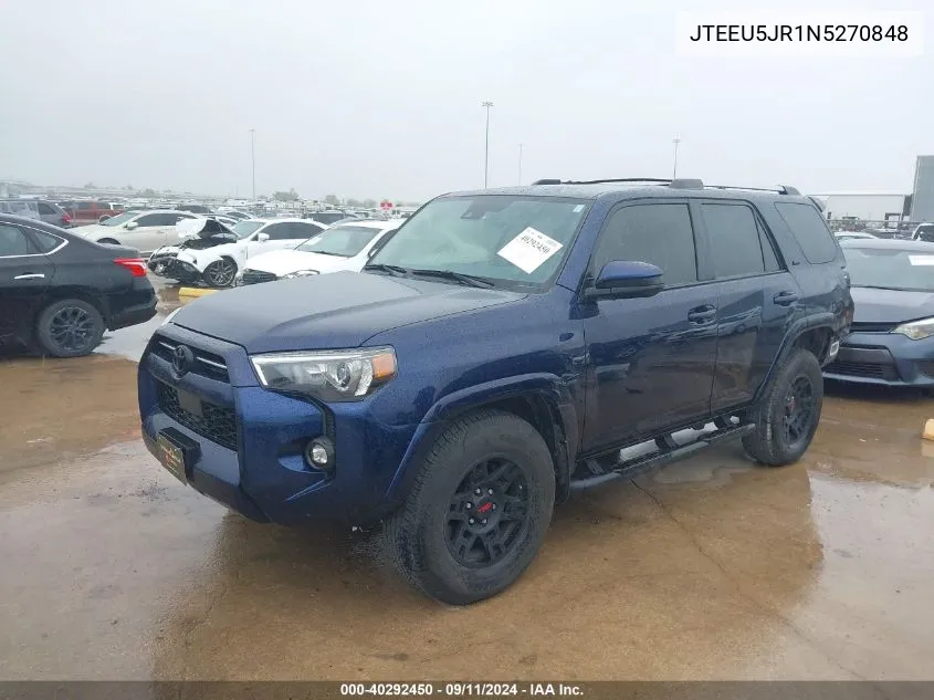 JTEEU5JR1N5270848 2022 Toyota 4Runner Sr5