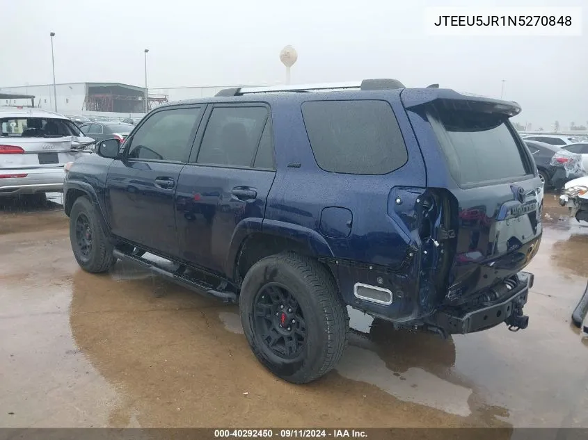 JTEEU5JR1N5270848 2022 Toyota 4Runner Sr5