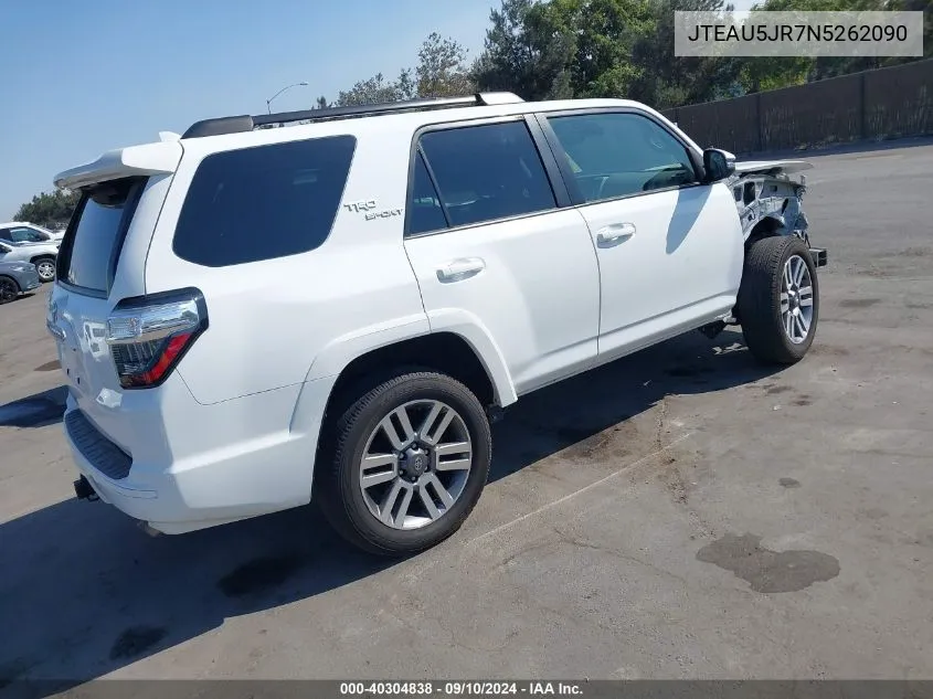 2022 Toyota 4Runner Trd Sport/Sr5 Premium VIN: JTEAU5JR7N5262090 Lot: 40304838