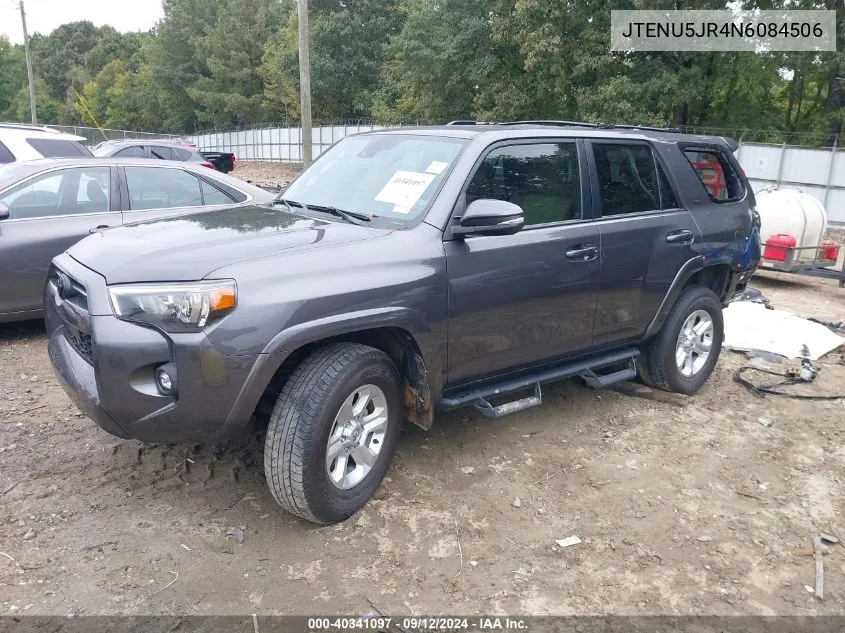 2022 Toyota 4Runner Sr5 Premium VIN: JTENU5JR4N6084506 Lot: 40341097