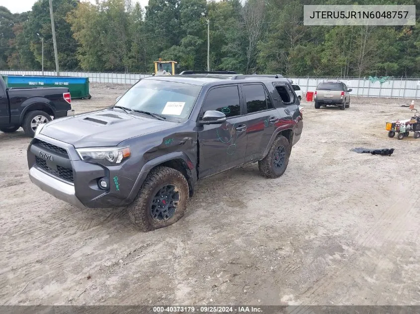 2022 Toyota 4Runner Trd Off Road Premium VIN: JTERU5JR1N6048757 Lot: 40373179