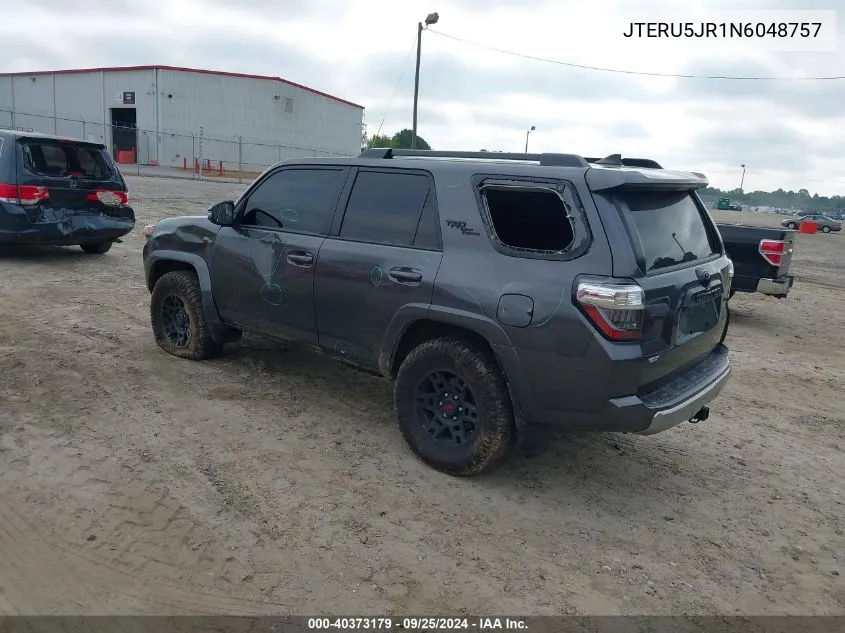 2022 Toyota 4Runner Trd Off Road Premium VIN: JTERU5JR1N6048757 Lot: 40373179