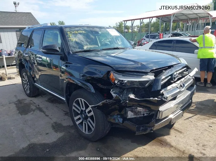 JTEKU5JR5N6029260 2022 Toyota 4Runner Limited