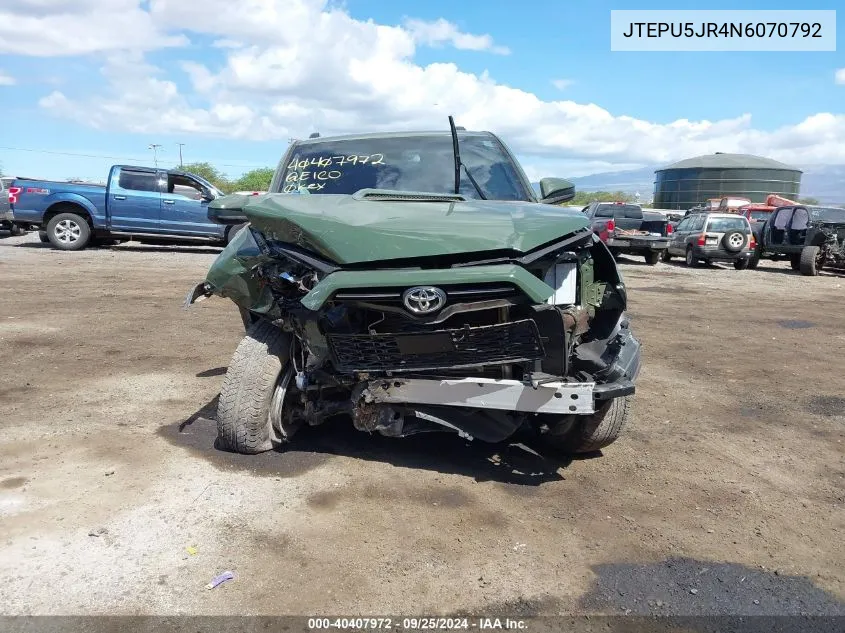 JTEPU5JR4N6070792 2022 Toyota 4Runner Trd Off Road