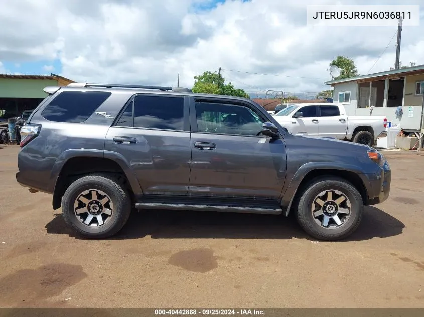 2022 Toyota 4Runner Trd Off Road Premium VIN: JTERU5JR9N6036811 Lot: 40442868