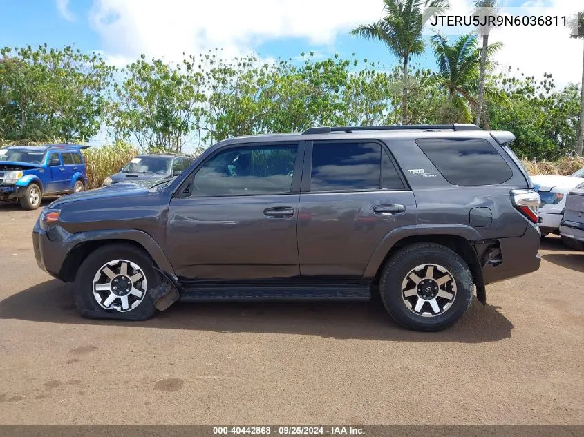 2022 Toyota 4Runner Trd Off Road Premium VIN: JTERU5JR9N6036811 Lot: 40442868