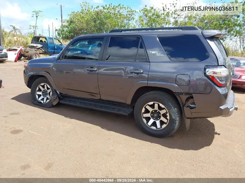 2022 Toyota 4Runner Trd Off Road Premium VIN: JTERU5JR9N6036811 Lot: 40442868