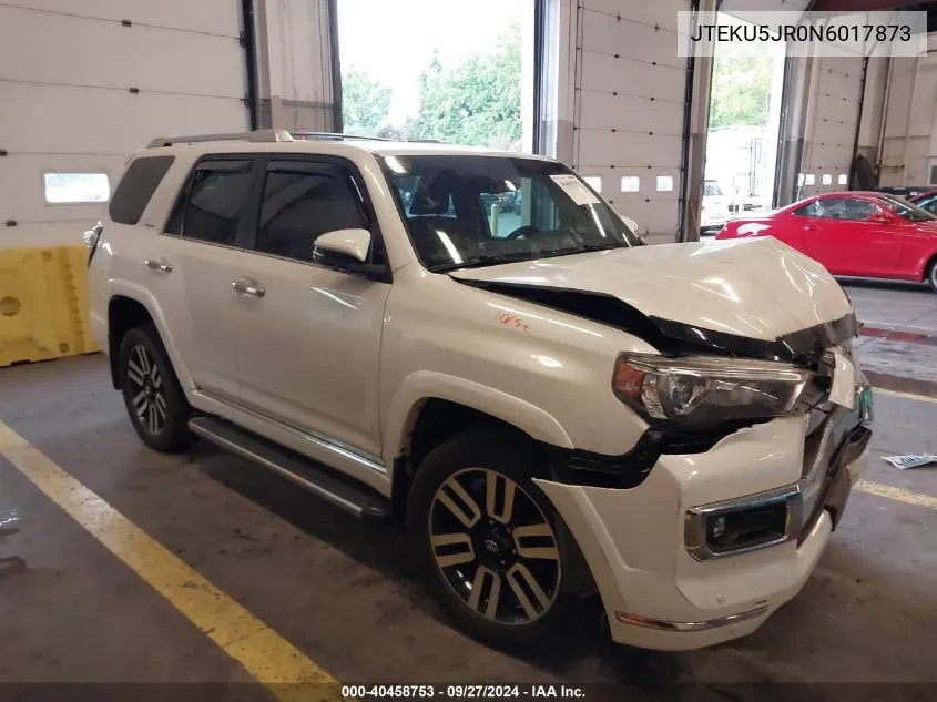 2022 Toyota 4Runner Limited VIN: JTEKU5JR0N6017873 Lot: 40458753