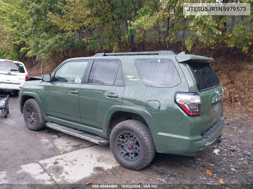 2022 Toyota 4Runner Trd Sport VIN: JTESU5JR1N5979573 Lot: 40464969