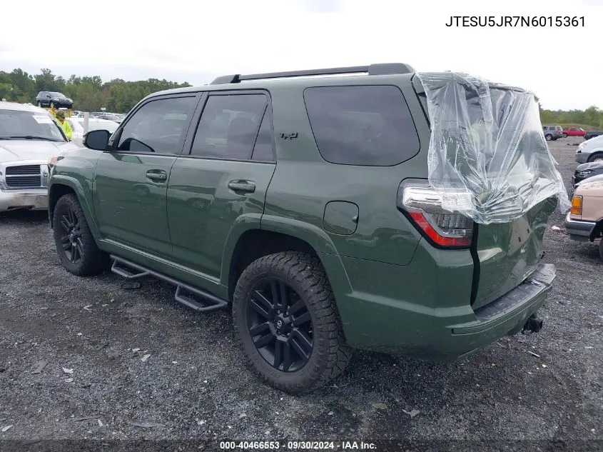 JTESU5JR7N6015361 2022 Toyota 4Runner Trd Sport